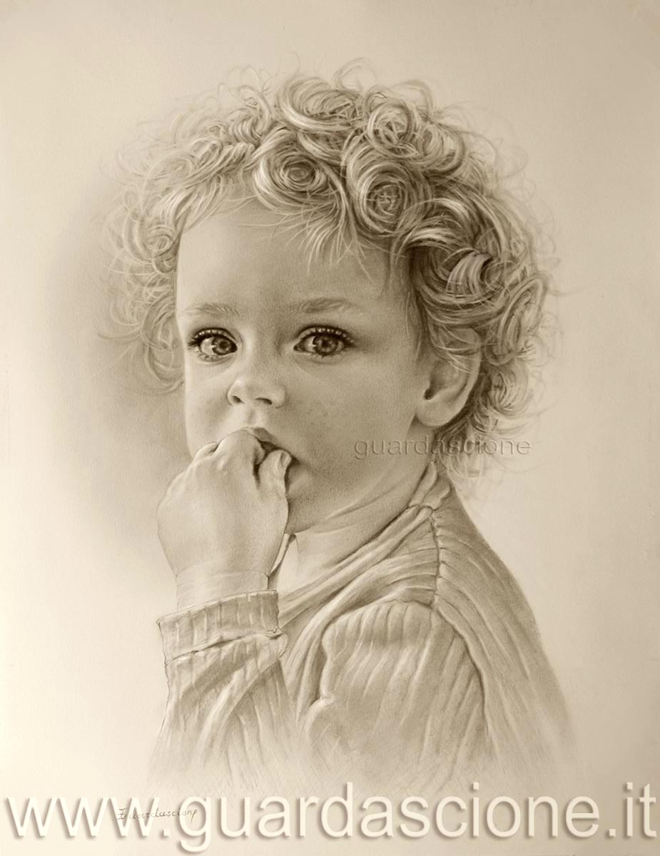 ritratto di bambino realizzato su commissione eseguito da una fotografia